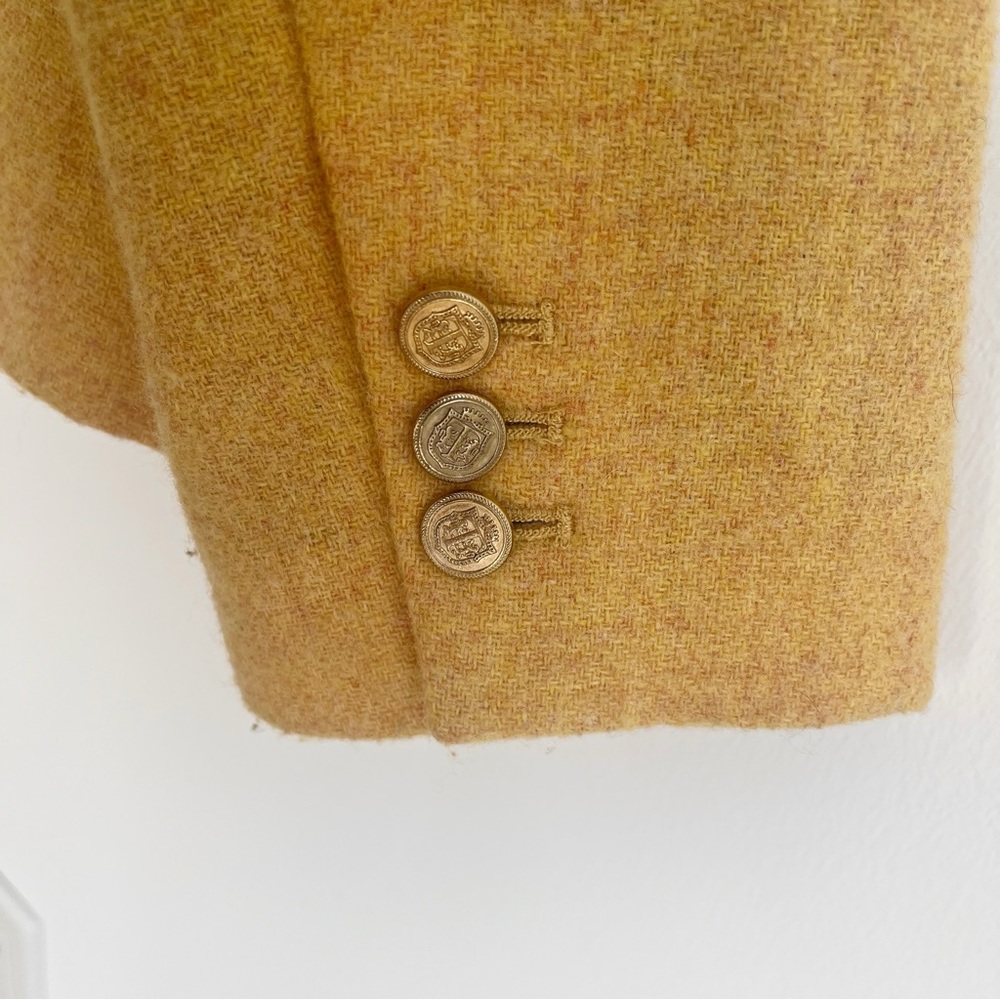 Talbots Aberdeen Wool Blazer Mustard Yellow Size 10 Classic Tailored Jacket - Picture 7 of 12